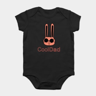 Cool Dad Hipster Bunny Humor T-Shirt Tee Gift Baby Bodysuit